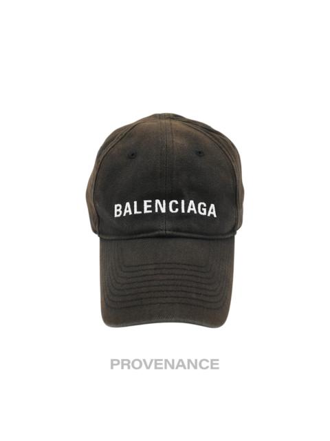BALENCIAGA Balenciaga Embroidered Logo Cap - Archetype Washed Black