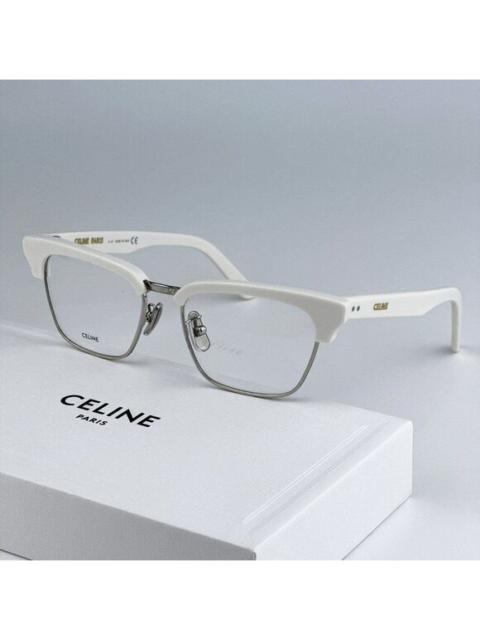 CELINE NEW Celine CL50026U 017 Matte Palladium White Geometric Women Eyeglasses