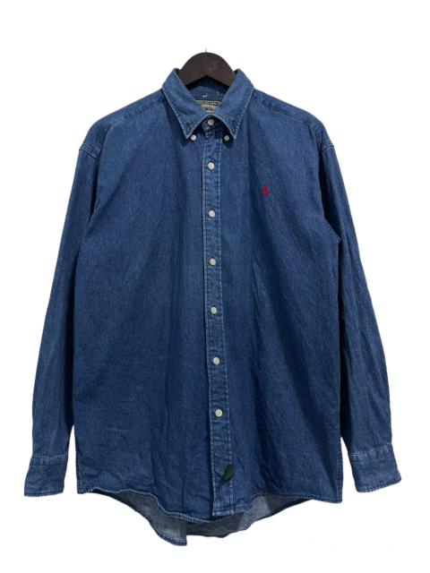 Ralph Lauren POLO COUNTRY RALPH LAUREN INDIGO DENIM BUTTON UP FLANNEL
