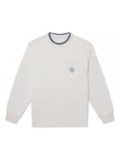 Converse Converse Retro Chuck Long Sleeve Slub Pocket T-Shirt 'White' 10025986-A02