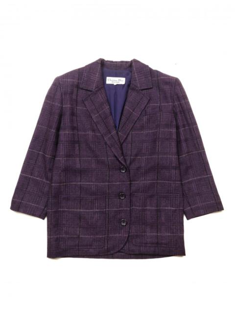 Other Designers Christian Dior Monsieur - Christian Pret-A-Porter Checkered Blazer Jacket