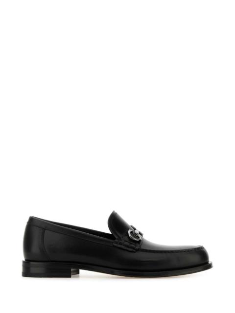 FERRAGAMO Salvatore Ferragamo Men Black Leather Teatro Loafers