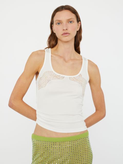 CHRISTOPHER ESBER Encased Lace Rib Tank