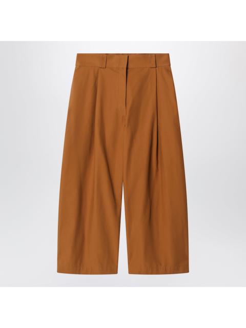 BALENCIAGA Balenciaga Camel-Colored Cotton Trousers Women