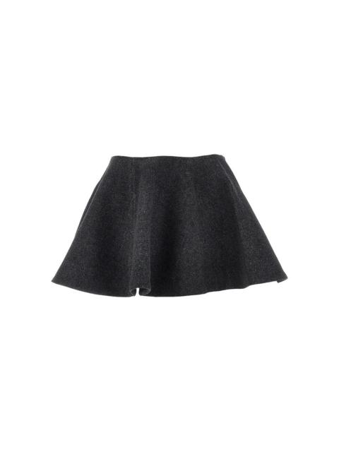 GANNI Ganni Wool-blend Mini Skirt Grey