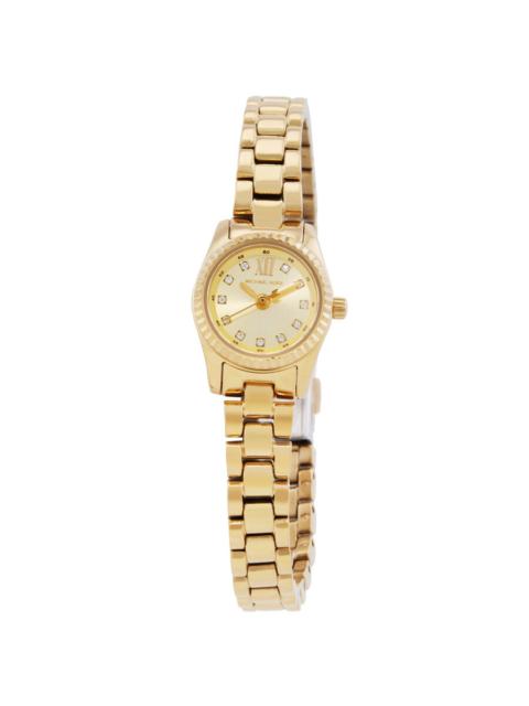 MICHAEL KORS Michael Kors Mini Lexington Quartz Crystal Gold Dial Ladies Watch MK4862