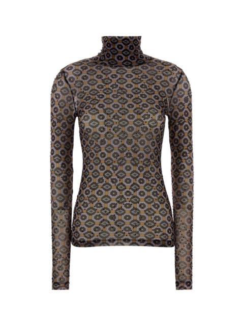 Dries Van Noten Dries Van Noten Women Printed Stretch Tulle Hoyser T-Shirt