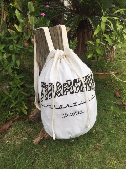 Other Designers Thrasher - Thrasher X jouetie zebra embroidery down string bagpack