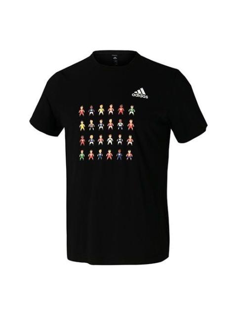 adidas adidas 8-Bit Tee Printing Sports Short Sleeve Black GL1999