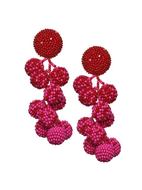SACHIN & BABI COCONUTS EARRINGS - GOJIBERRY/FUCHSIA