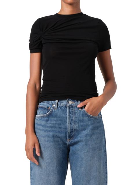 AGOLDE AGOLDE Lissa Twist Front T-Shirt in Black at Nordstrom