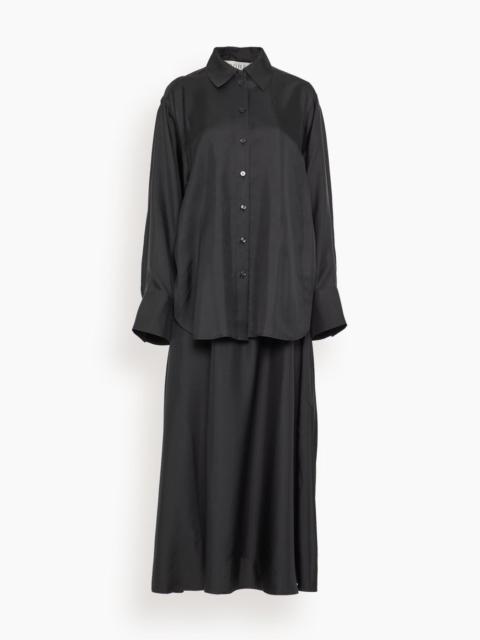 RÓHE Silk Gilet-Dress in Black