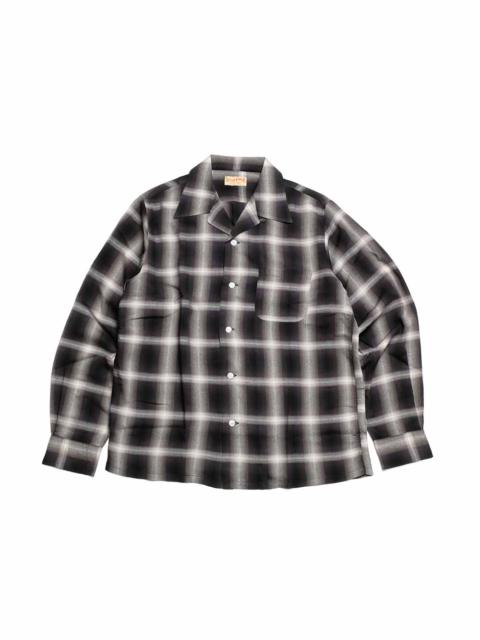 SUGAR CANE RAYON OMBRE PLAID OPEN SHIRT - SC29120