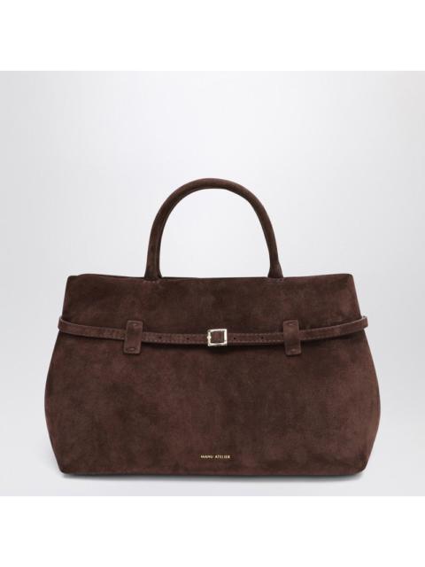 Manu Atelier - Manu Atelier Le Cambon 35 dark brown suede bag
