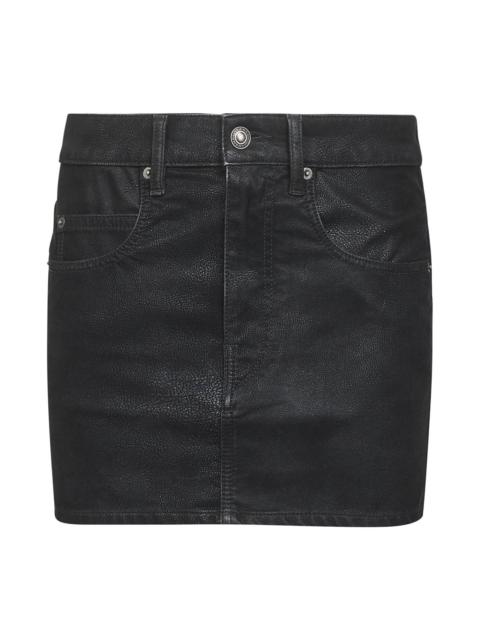 Isabel Marant Étoile Marant Etoile Women Black Vintage Faux Leather Kimmy Mini Skirt