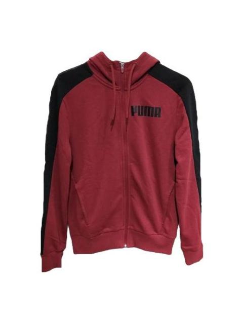 PUMA PUMA Casual Sports hooded Zipper Jacket Red 845162-09