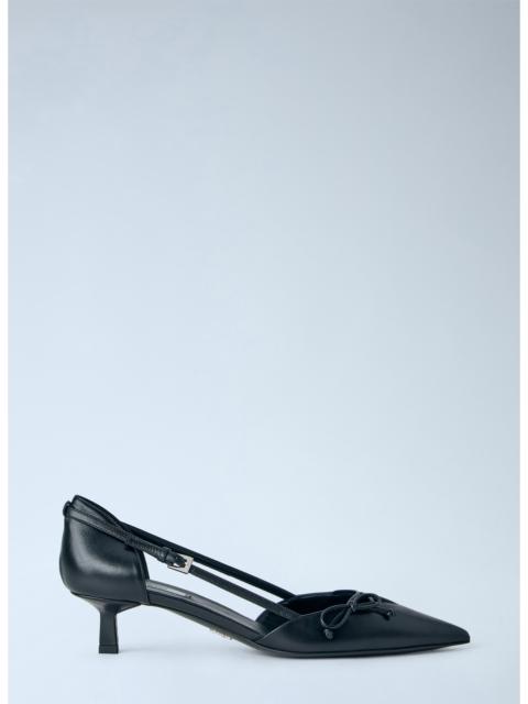 Prada Prada Women Side-Open Leather Pumps