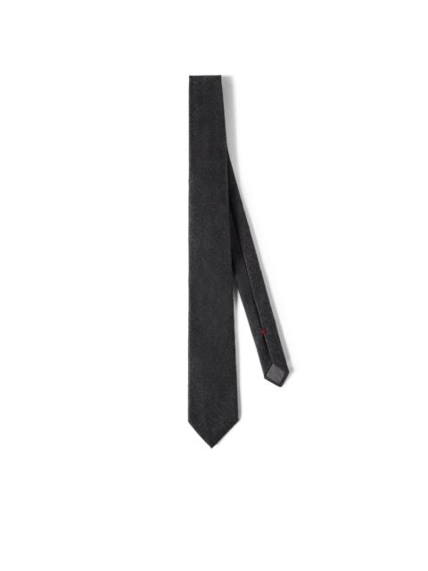 Brunello Cucinelli Brunello Cucinelli Piqué shirt with shoulder yoke in Lignite Grey at Nordstrom