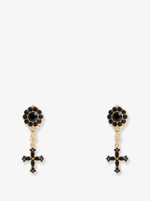 Dolce & Gabbana Dolce & Gabbana Brass Earrings With Rhinestones