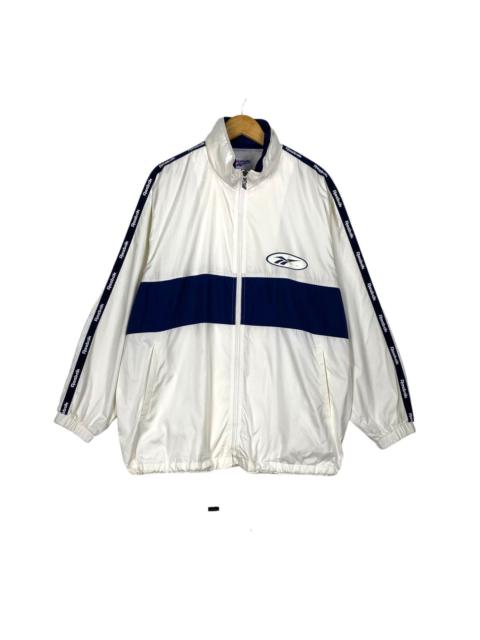 VINTAGE 90s REEBOK SMALL LOGO ZIPPER JACKET SIZE L