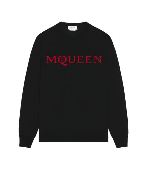 Alexander McQueen Crew Neck Jacquard Sweater