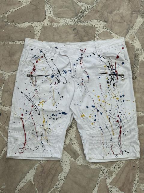 Balmain Balmain Vintage 90s Paint Splatter Shorts