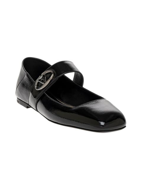 Valentino Valentino VLogo Mary Jane Leather Ballerina Flat