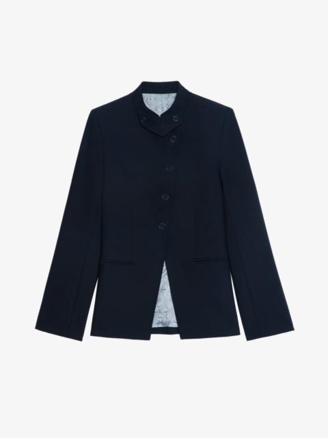 Zadig & Voltaire Verysa Navy Asymmetrical Blazer