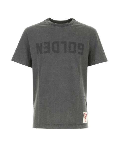 Golden Goose Golden Goose Deluxe Brand Men Dark Grey Cotton T-Shirt