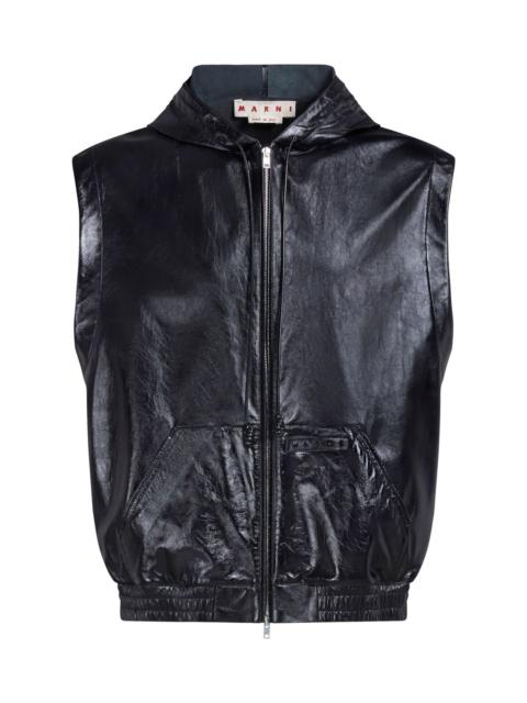 Marni SLEEVELESS LEATHER JACKET