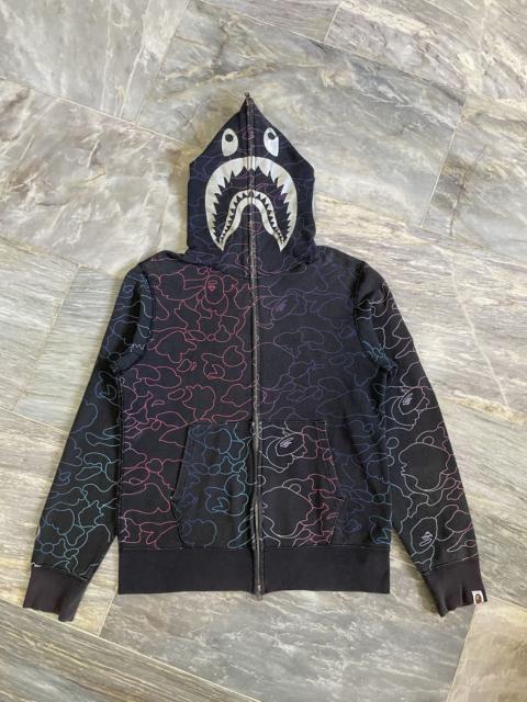 A BATHING APE® Bape Shark Hoodie Pencil Neon Camo A Bathing Ape
