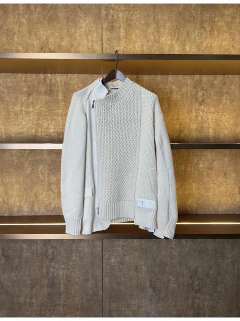 Dior Dior x Sacai Crossover Ribbed Asymmetric Splicing Jacket