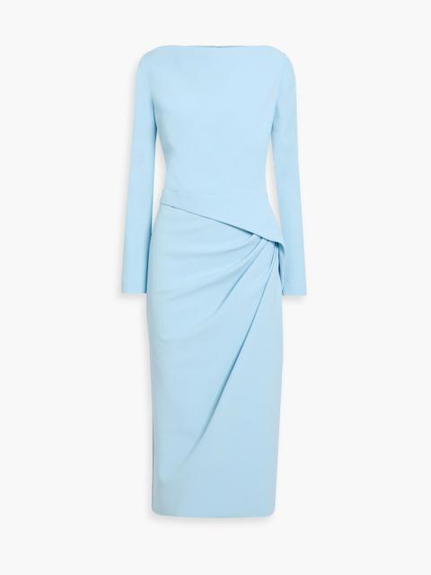 Safiyaa Craina draped crepe midi dress
