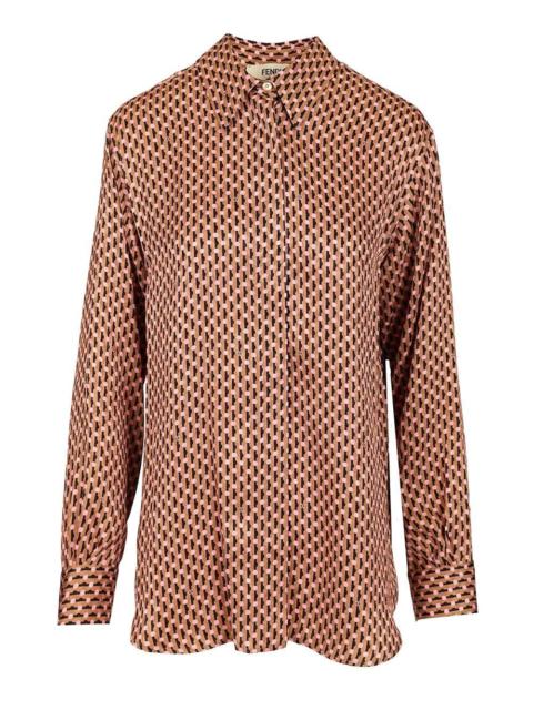 FENDI Fendi Women Fendi Dots Jacquard Silk Shirt