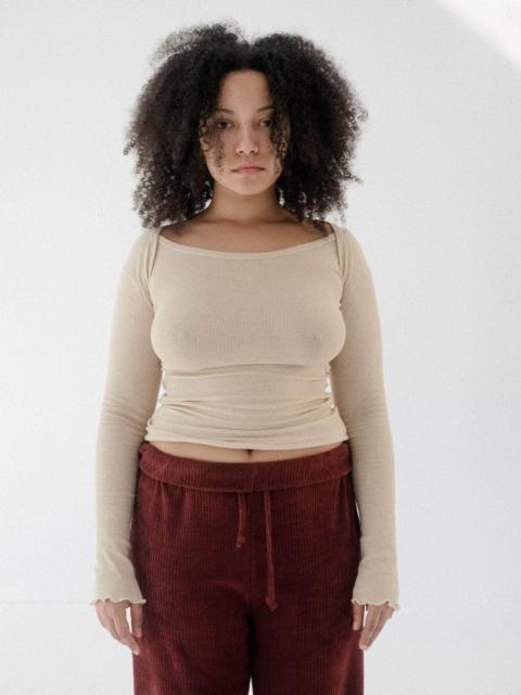 BASERANGE Disc Long Sleeve Tee - Cotton Hemp Rib