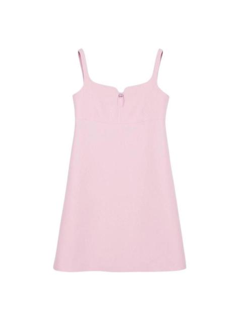 GUCCI Pink Silk and Wool Cady Crepe Dress
