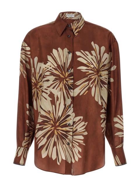 Brunello Cucinelli Floral patterned shirt