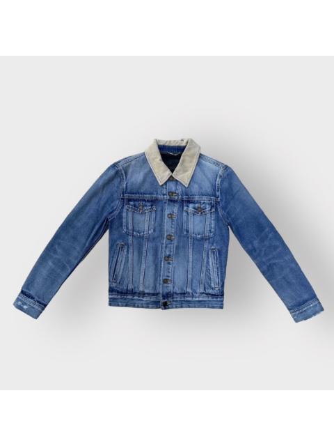 SAINT LAURENT SLP Corduroy Collar Denim Jacket