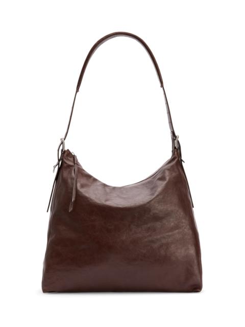 Lemaire Belted Leather Hobo Bag brown