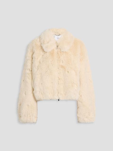 A.L.C. Esme crystal-embellished plush jacket