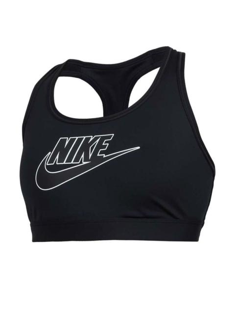 (WMNS) Nike Swoosh Medium-Support Sports Bra 'Black White' FB4081-010