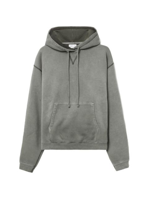 faded thermal-lined hoodie