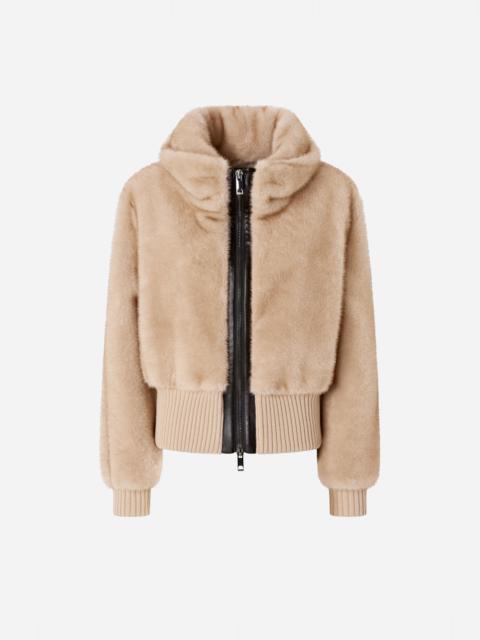 PINKO FAUX FUR BOMBER JACKET