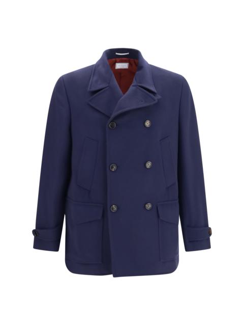 Brunello Cucinelli Brunello Cucinelli Double-breasted Wool Coat Blue Men