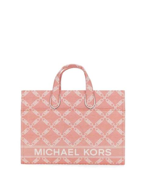 Other Designers Michael Kors Large Gigi Logo Jacquard Tote Bag
