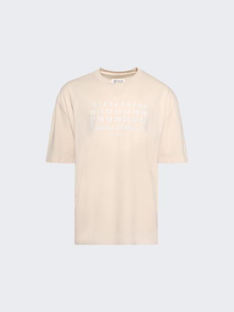 Maison Margiela Logo Tee Ecru
