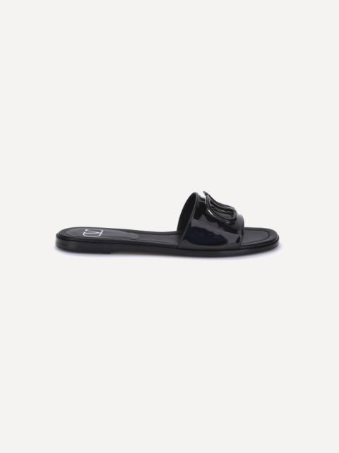 Valentino Patent leathe VLogo slide Sandals