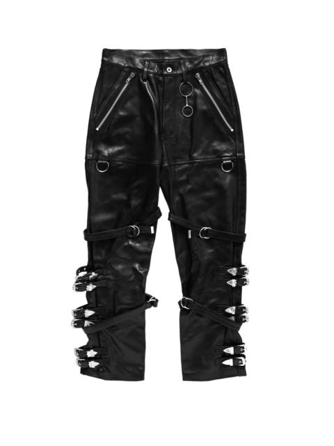 doublet Doublet Buckle Overload Leather Pants Black