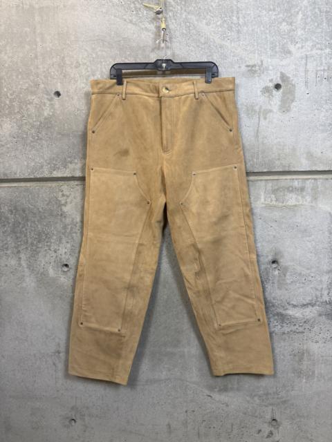 424 424 Tan Suede Leather Workmen Pants