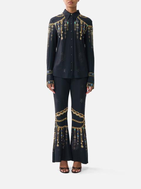 CAMILLA FITTED JERSEY SHIRT